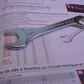 CLE A FOURCHE MICRO 11/16 OUTIL FACOM 34.11/16