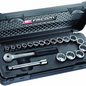 COFFRET DOUILLE 3/8 12 PANS MM OUTIL FACOM J.420E