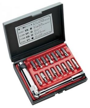 JEU BOITE EMBOUT VISSAGE 16PCS OUTIL FACOM AME.JE1