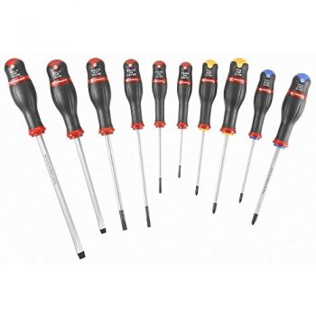 JEU DE 10 TOURNEVIS FENTE PZ OUTIL FACOM AN.J10