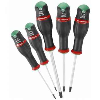 JEU DE 5 TOURNEVIS TAMPER TORX OUTIL FACOM ANXR.J5