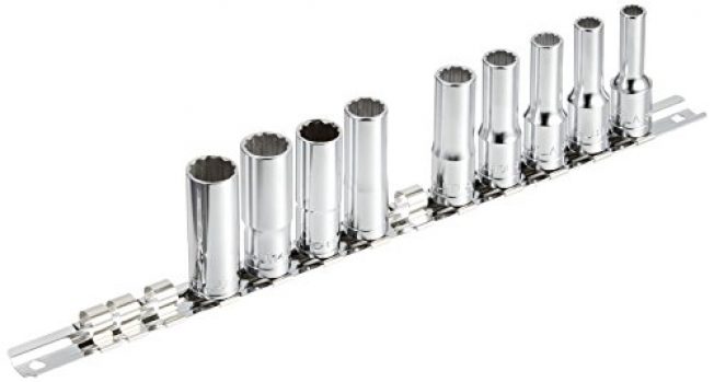 JEU DE 9 DOUILLES 3/8 EN RACK OUTIL FACOM JL.40E